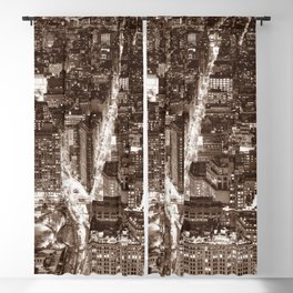 New York City - Sepia Blackout Curtain