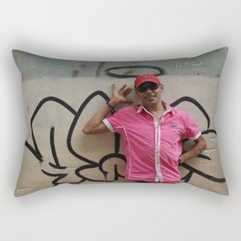 Cuban Streetart - Angel man Rectangular Pillow