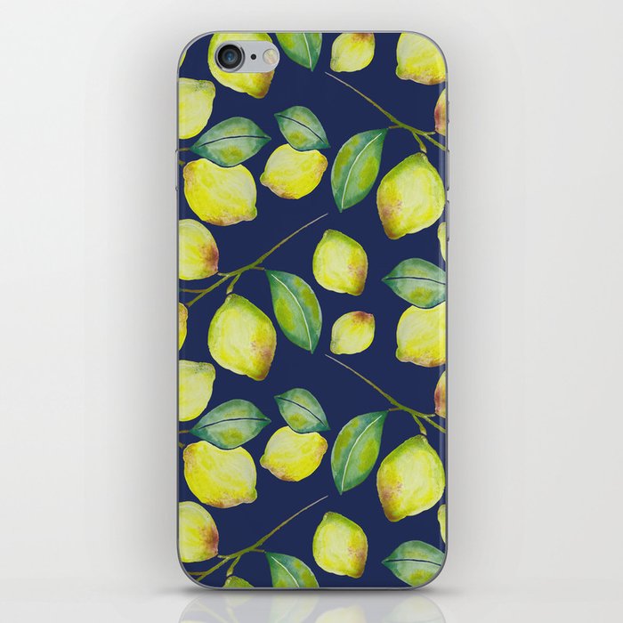 Lemons for days - Navy iPhone Skin