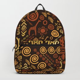 Ethnic African Pattern- browns and golds #12 Backpack
