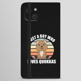 Just A Boy who loves Quokkas - Sweet Quokka iPhone Wallet Case