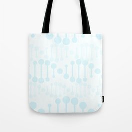 DNA genetics seamless pattern. Blue background. Chromosomal genetic spiral illustration Tote Bag
