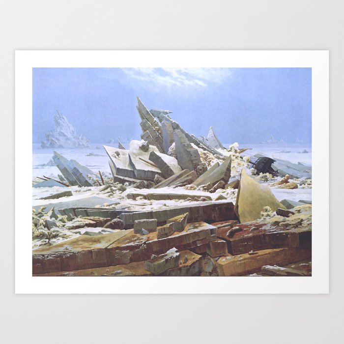 Caspar David Friedrich Sea Of Ice Art Print