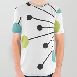 Atomic Age Nuclear Motif — Mid Century Modern All Over Graphic Tee