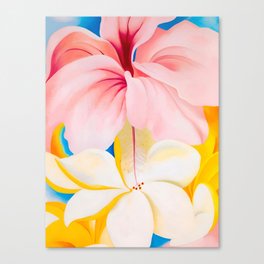 Georgia OKeeffe - Hibiscus with Plumeria Canvas Print