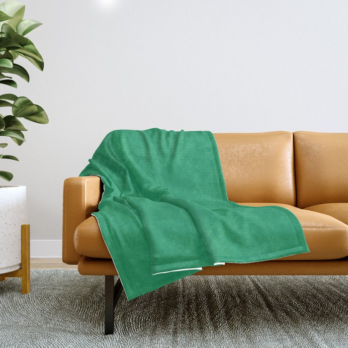 Irish Flag Green Simple Solid Color Throw Blanket
