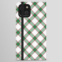 Abstract Farmhouse Style Gingham Check II iPhone Wallet Case