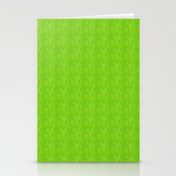 children's pattern-pantone color-solid color-green Stationery Cards