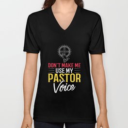 Pastor Church Minister Clergy Christian Jesus V Neck T Shirt