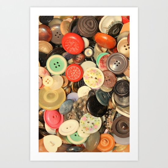 Push My Buttons Art Print