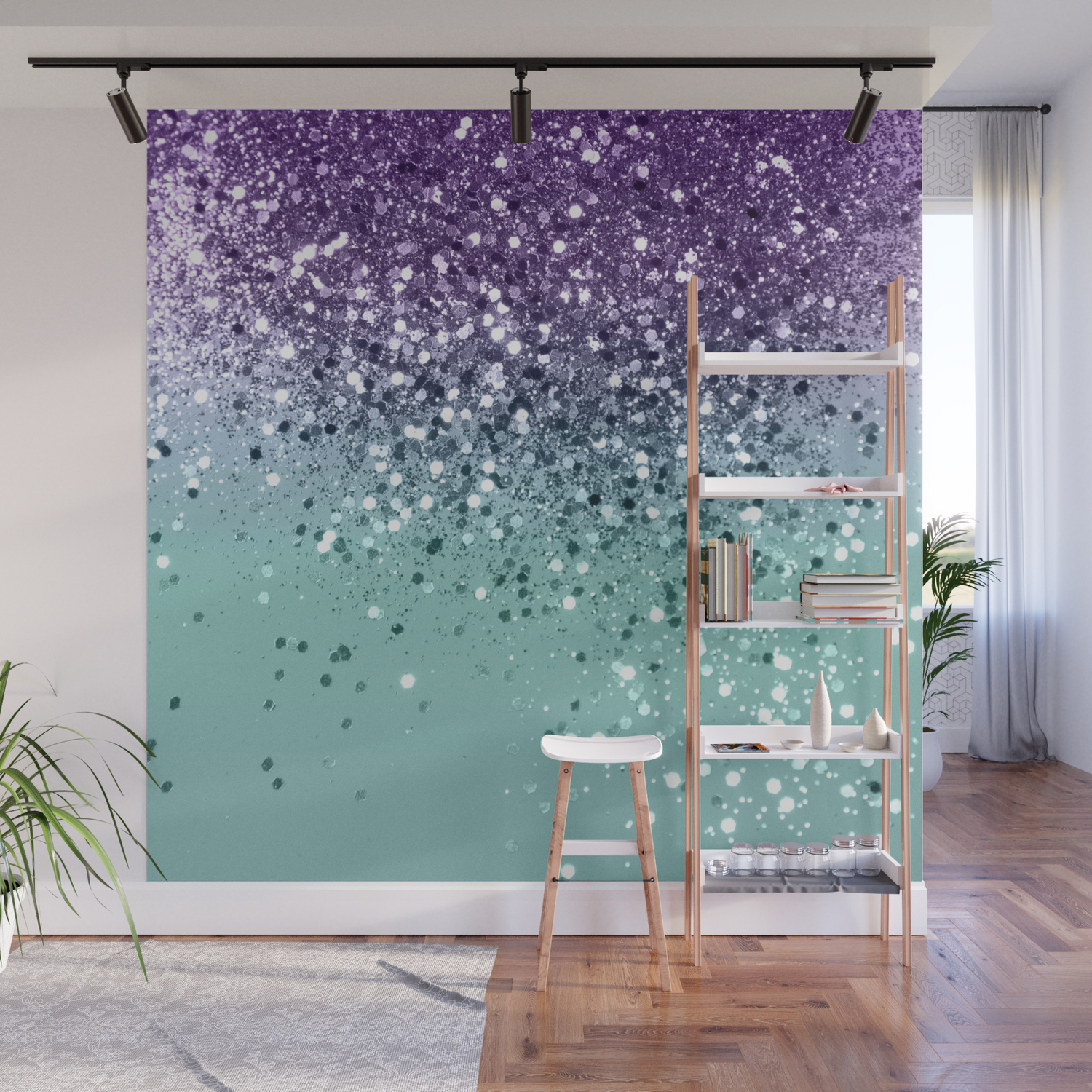 Wall Mural Photo Wallpaper Standard Paper Silver Violet Abstract Art Room Decor