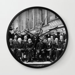 World-Renowned Physicists of 1927 at Solvay Conference Wall Clock
