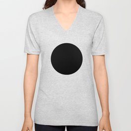 Black Circle V Neck T Shirt