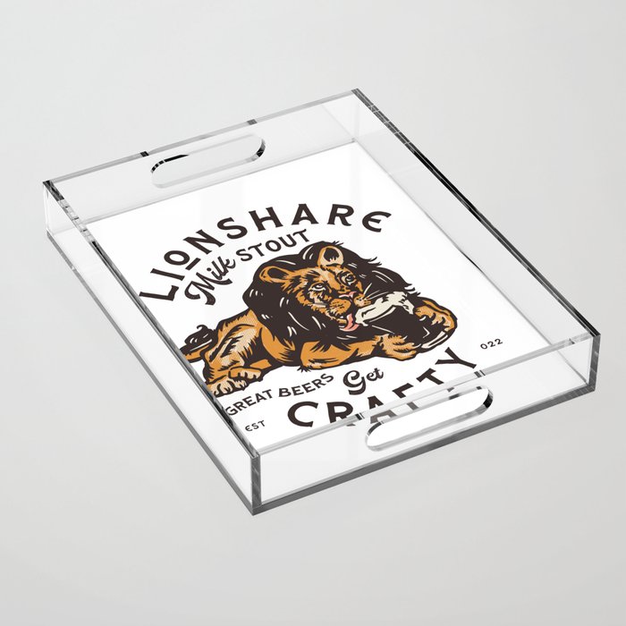 Lionshare Milk Stout: Get Crafty Acrylic Tray