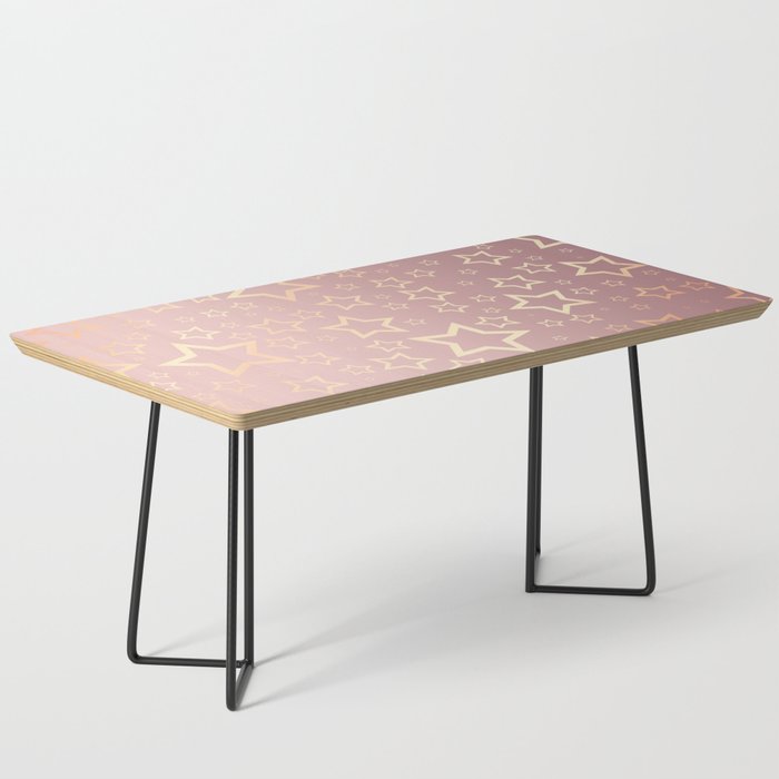 Blush Pink And Gold Stars Trendy Collection Coffee Table