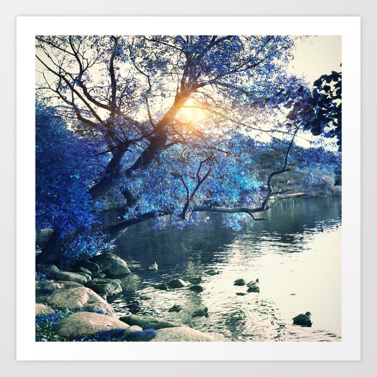 Hope in blue Art Print
