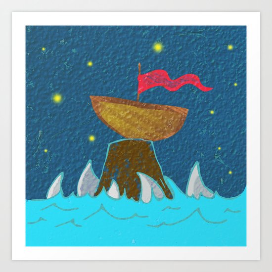Aquatic Desert Perils Art Print