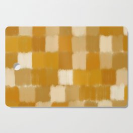 Yellow ochre pastel checked  Cutting Board