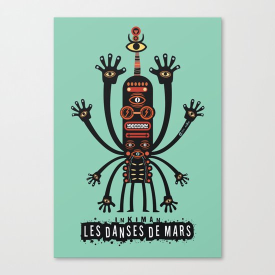 Les danses de Mars (blue) Canvas Print