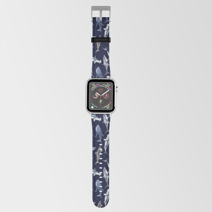 SHARKS PATTERN (NAVY BLUE) Apple Watch Band