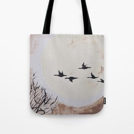 The Moon & Birds Tote Bag