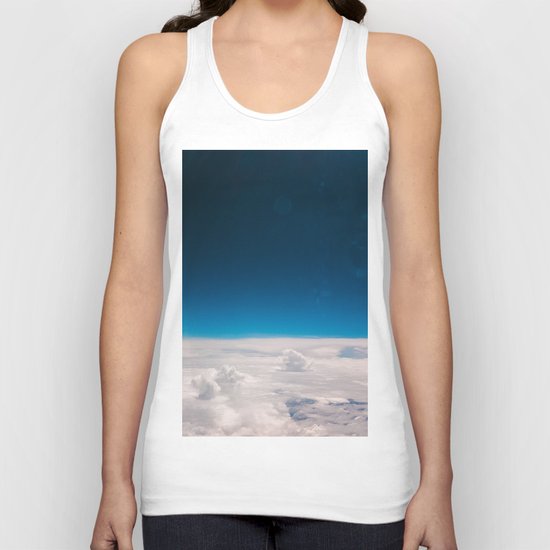 Blue and White at the sky Unisex Tank Top