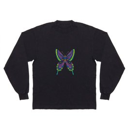 Butterfly Stained Glass Long Sleeve T-shirt