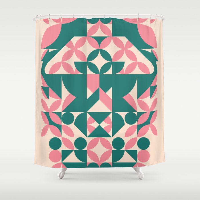 927// MASH (tropical) 4 of 8 Shower Curtain