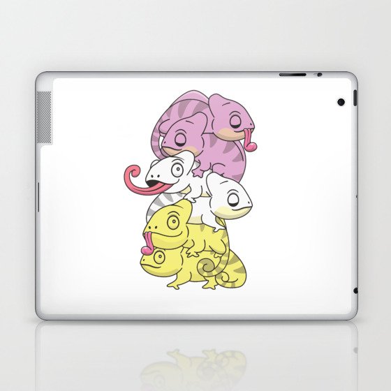 Twink Flag Pride Lgbtq Cute Chameleon Pile Laptop & iPad Skin