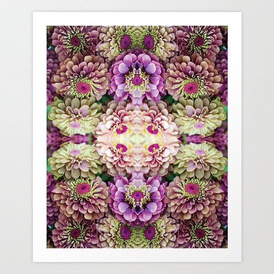 Dark floral Art Print