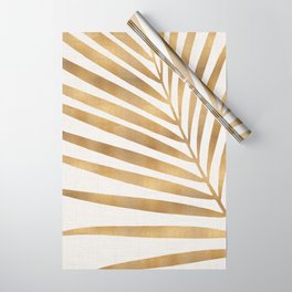 Metallic Gold Palm Leaf Wrapping Paper