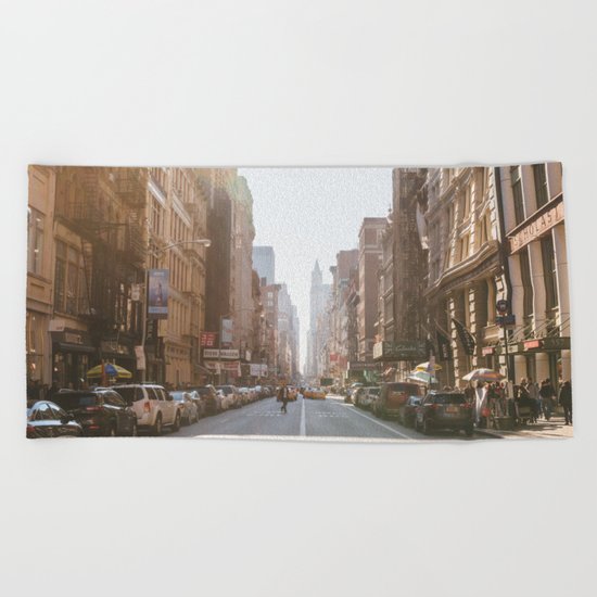 New York City Streets Beach Towel