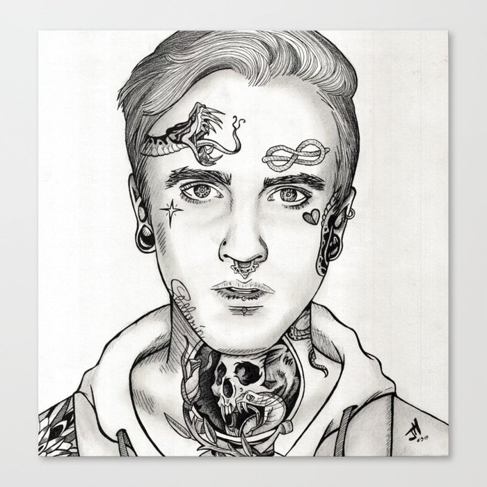 Draco Malfoy/Tom Welton Tattooed Portrait Drawing Canvas Print