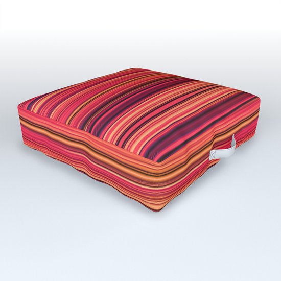 Mango Rock Candy Stripe Ii By Chris Sparks Outdoor Floor Cushion