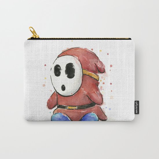 Shy Guy Watercolor Mario Art Carry-All Pouch
