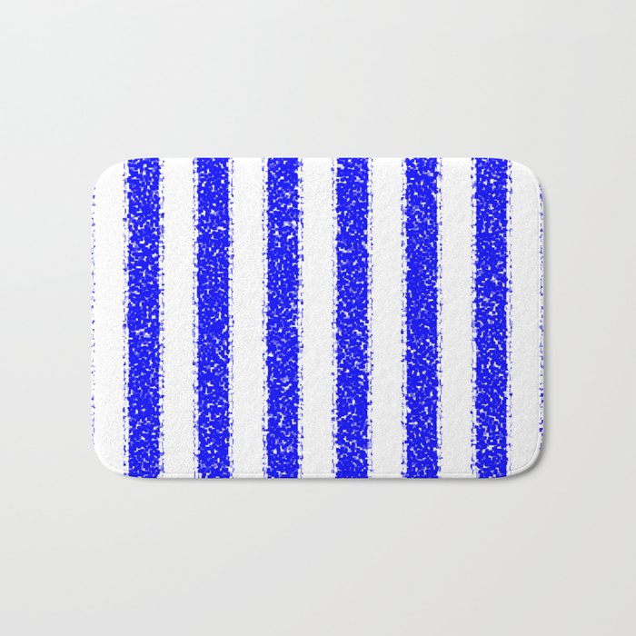 Blue Striped Bath Mat By Almdrs Society6