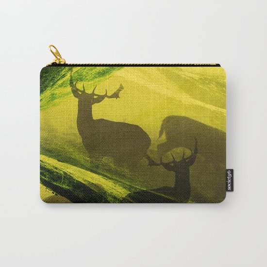 Oh Deer Complex Green Carry-All Pouch
