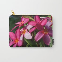 Pink Plumerias IV Carry-All Pouch | Hawaii, Fleurs, Tropicalforest, Color, Photo, Frangipani, Blossom, Colorful, Plumerias, Fleurstropicales 