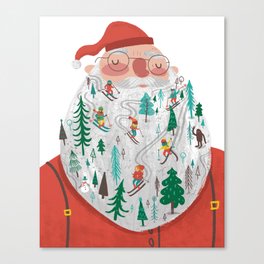 Snowy Santa Beard Canvas Print