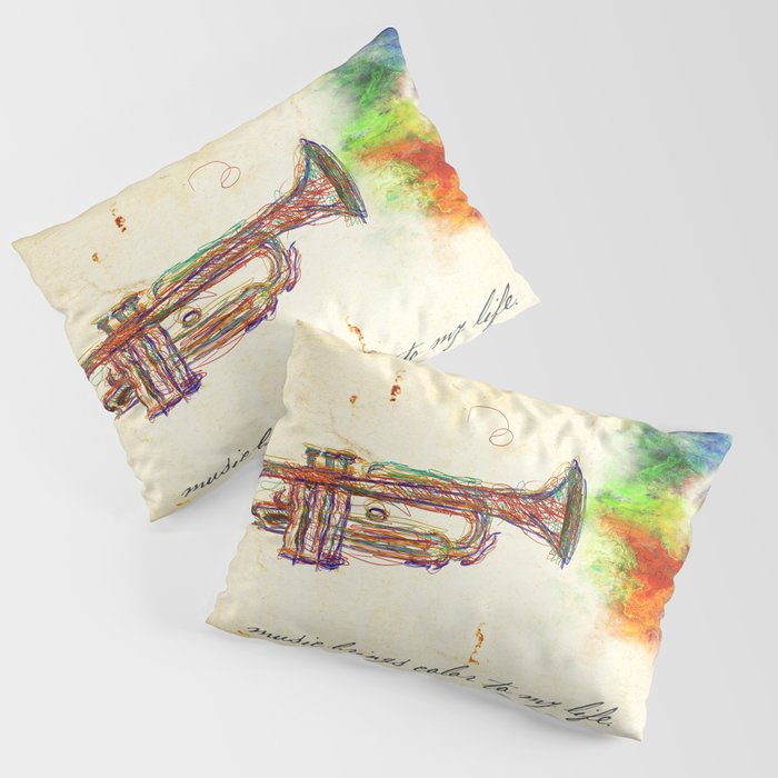 Music Brings Color to My Life Pillow Sham