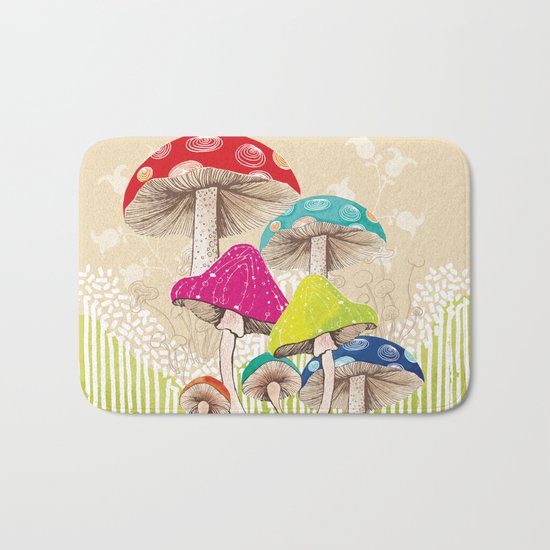 Magical Mushrooms Bath Mat