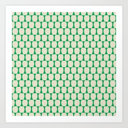 Green geometrical seamless pattern Art Print