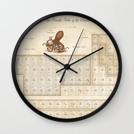 Illustrated Periodic Table of Elements Wall Clock
