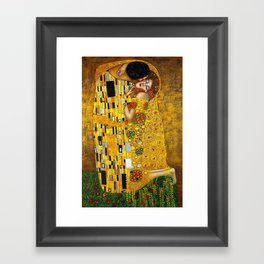 The Kiss Painting Gustav Klimt Framed Art Print