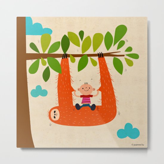 sloth swing Metal Print