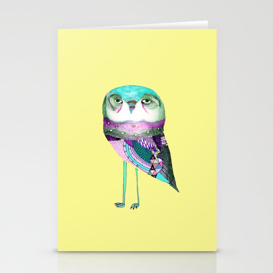 Owl Print Stationery Cards