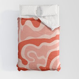 Retro Pink Swirl Comforter