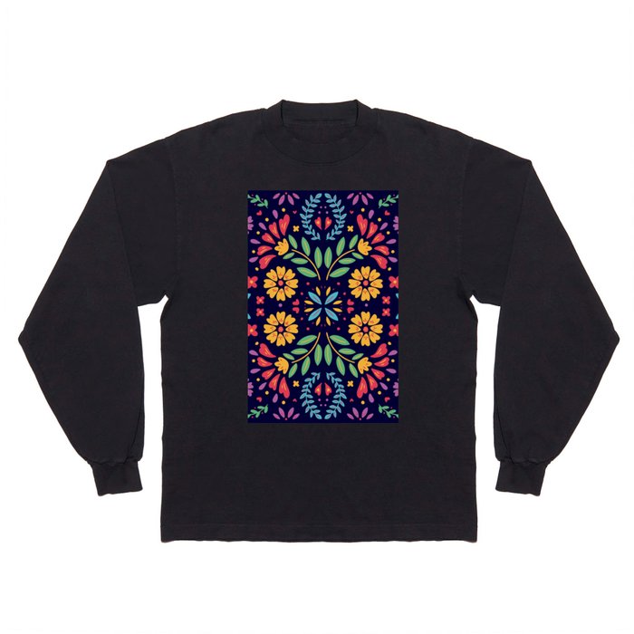 Mexican Flowers Long Sleeve T Shirt