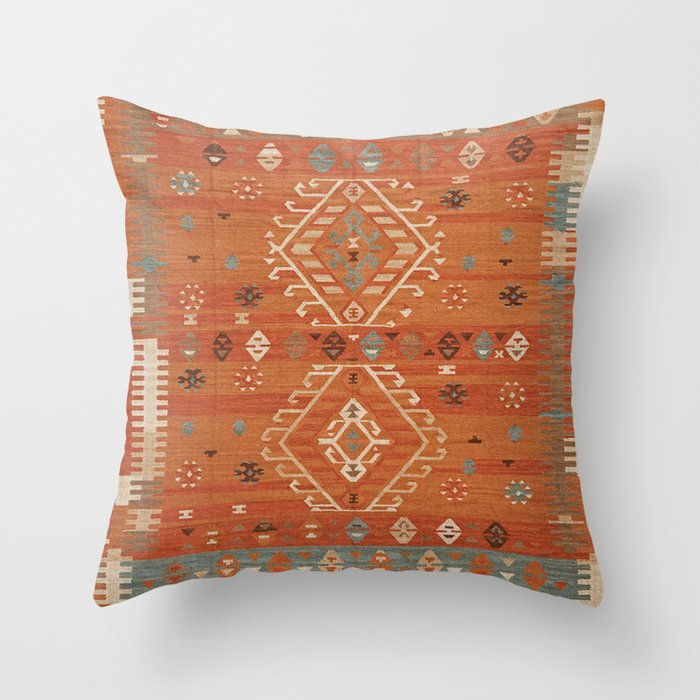 Heritage Traditional Moroccann Rug Design Throw Pillow