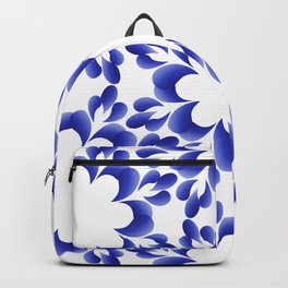 Ornament blue Backpack | Vector, Graphicdesign, Blue, Gzhel, Art, Digital, Folk, Azulejo, Illustration, Pattern 